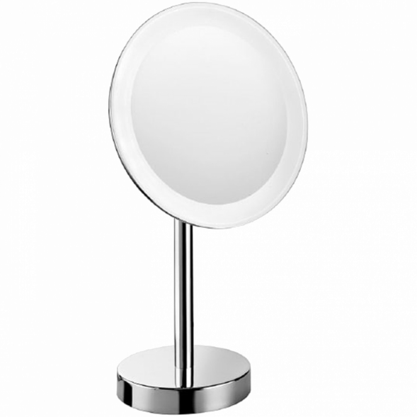 Косметическое зеркало COLOMBO DESIGN SPECCHI INGRANDITORI B9750 настольное с подсветкой увеличение 3 раза питание от розетки