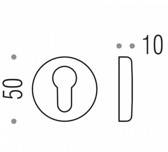 Накладка под цилиндр Colombo Rosetta CD43 GB графит