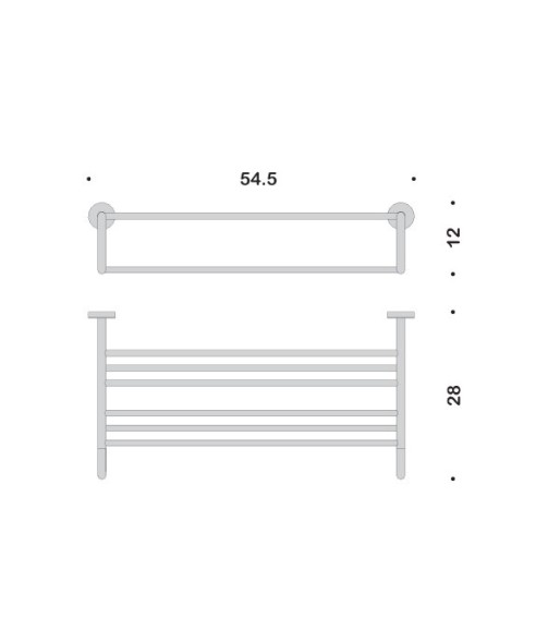Полотенцедержатель COLOMBO DESIGN BASIC B2787 Полка двойная