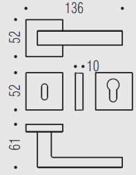 Дверная ручка Colombo ELLESSE BD21R хром