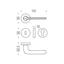 Дверная ручка Colombo ROBOQUATTRO ID41 RSB хром